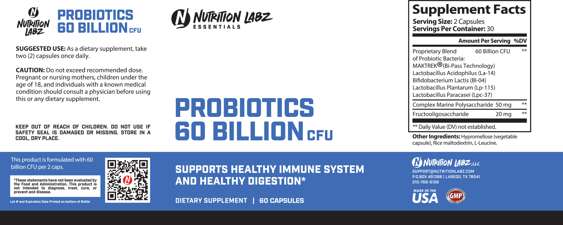 Probiotics 60 billion CFU