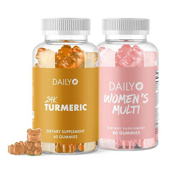 Daily Women's Multivitamin & 24K Turmeric Gummies Stack