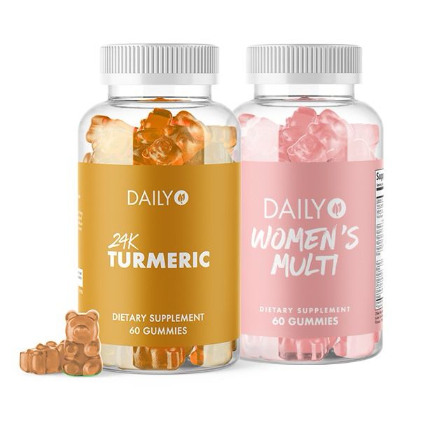 » Daily Women's Multivitamin & 24K Turmeric Gummies Stack (100% off)
