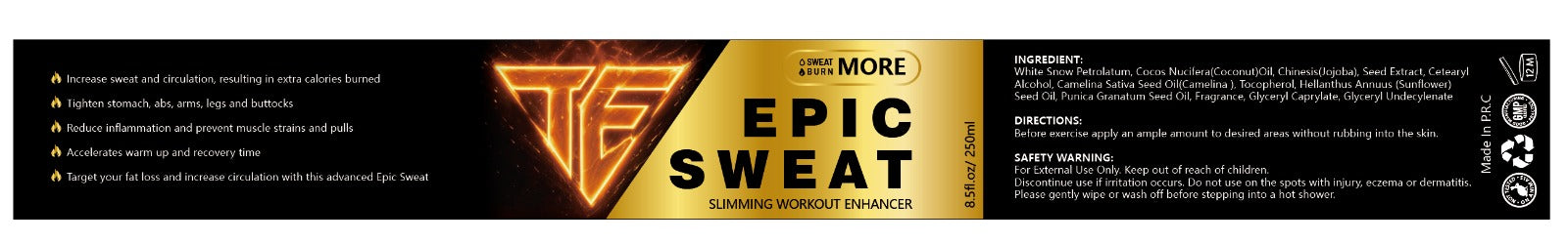 Sweat Belt & Epic Sweat Slimming Workout Enhancing Body Balm